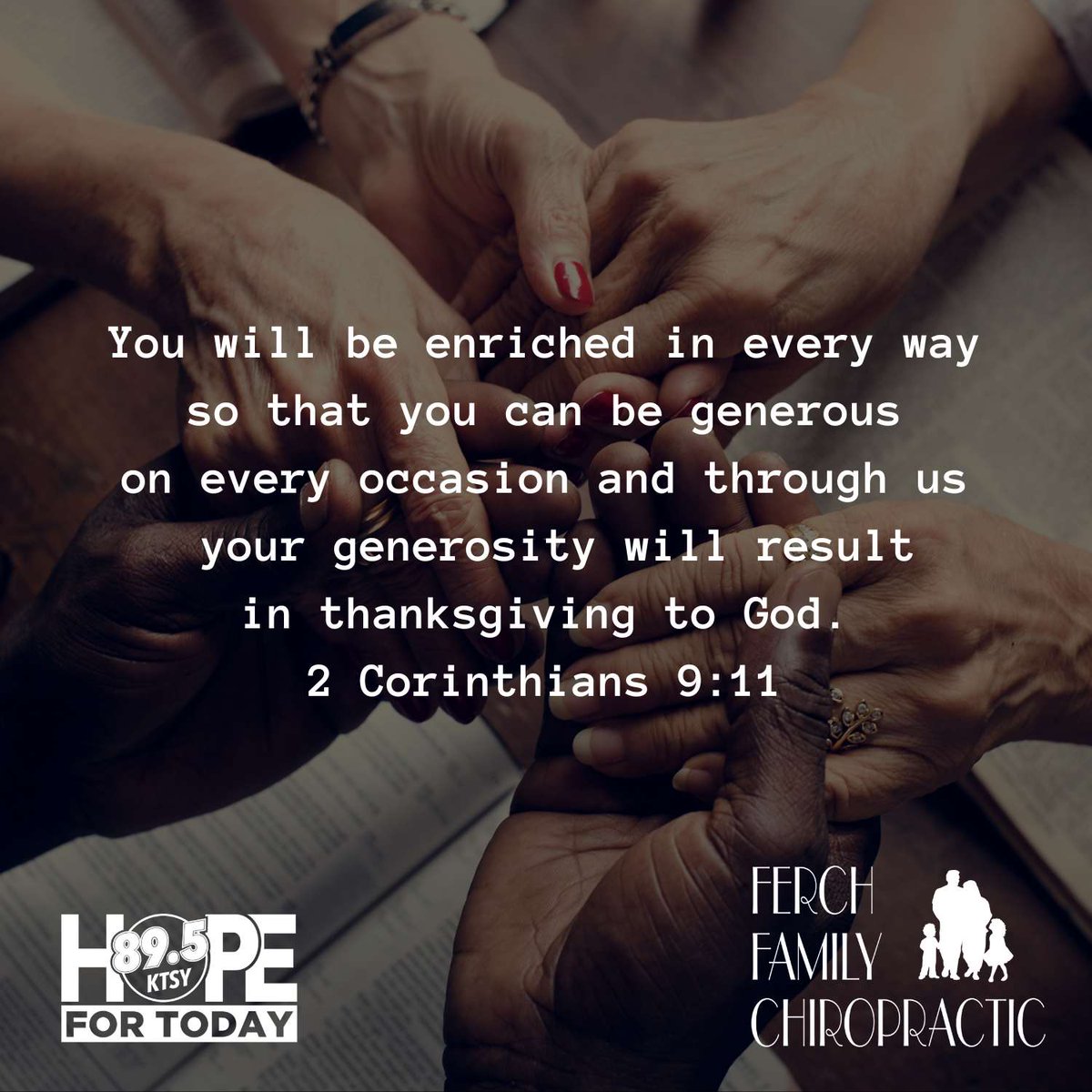 Your generosity makes a difference. #hopefortoday #choosehope #bible #scripture