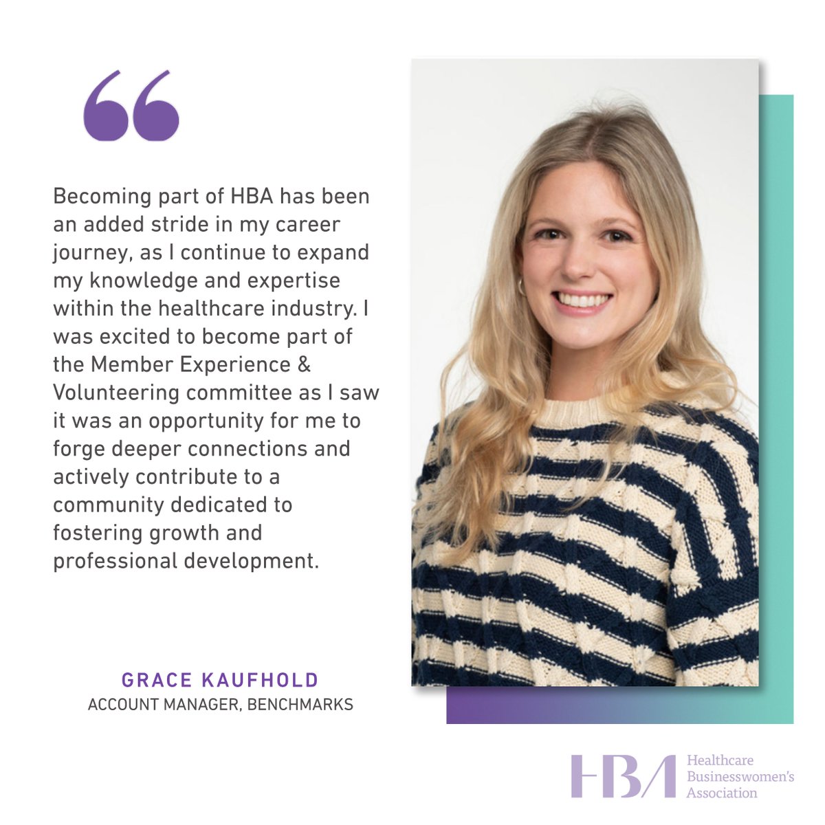 Today we are spotlighting #HBAPhilly Volunteer Grace Kaufhold. Thank you for volunteering, Grace! Your contributions make us #HBAmidatlantic strong. #HBAimpact #NationalVolunteerWeek