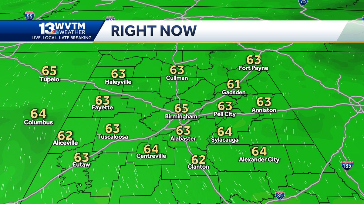 Check out our current temperatures across central #Alabama.