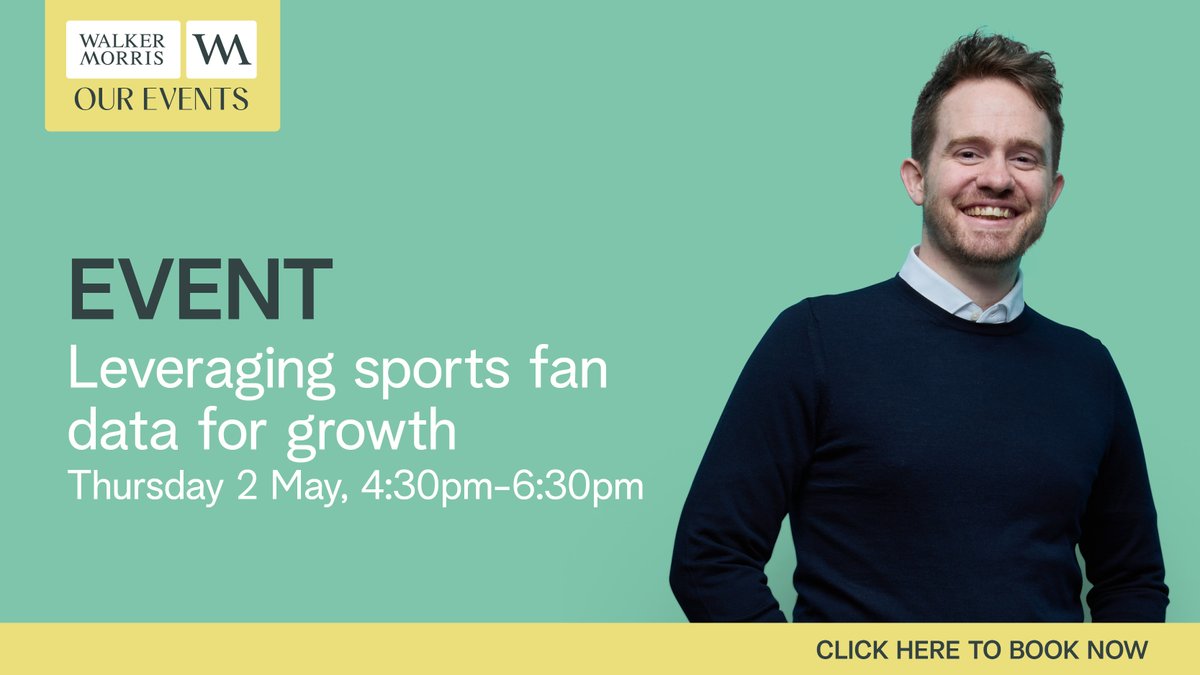 In this event, in partnership with Digital Sport North, Luke Jackson will speak with an experienced panel about the latest best practices when it comes to leveraging fan data for growth. Find out more and register below. walkermorris.co.uk/events/leverag… #WalkerMorris #ForgeYourOwnPath