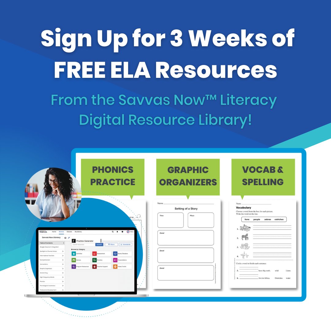 📝 Elementary Educators! Ready to enrich your ELA curriculum? Get three weeks of FREE resources straight to your inbox: ow.ly/k9NG50R3fFK

➡️ Week 1: Phonics & Morphology
➡️ Week 2: Graphic Organizers
➡️ Week 3: Vocabulary & Comprehension

#edchat #elachat