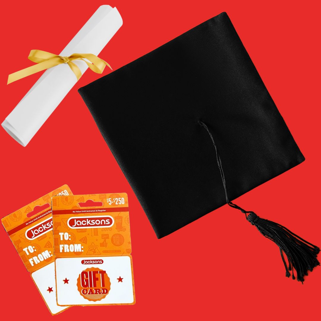 Stop the search for the perfect gift to get a recent grad. Give the gift of Jacksons. 🎁  We have all the necessities a grad could need...
Gas ✅
Snacks ✅
Coffee ✅
Energy Drinks ✅

Congrats to all the 2024 graduates! Let's Go! 🎓🥳👏 

#classof2024 #graduation #graduationgift