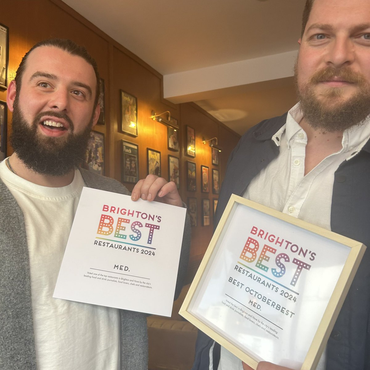 Just a few pics from last night including Best New Opening (Dilsk), Best Drinks List and Best Small Plates (Fourth &amp; Church), Best Chef and Best Fine Dining (Dave Mothersill/Furna) and Best OctoberBEST (Med).

Find all the winners at brightonsbestrestaurants.co.uk