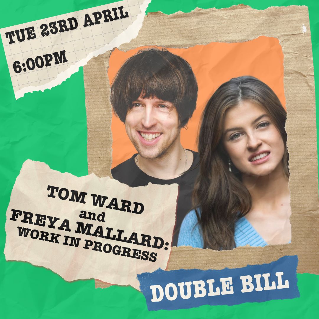 Two comedians. Two previews. 1 baby. £7.50. 6pm. TONIGHT🕺 @FreyaMallard and Tom Ward Tickets here: link.dice.fm/y434158dc00f