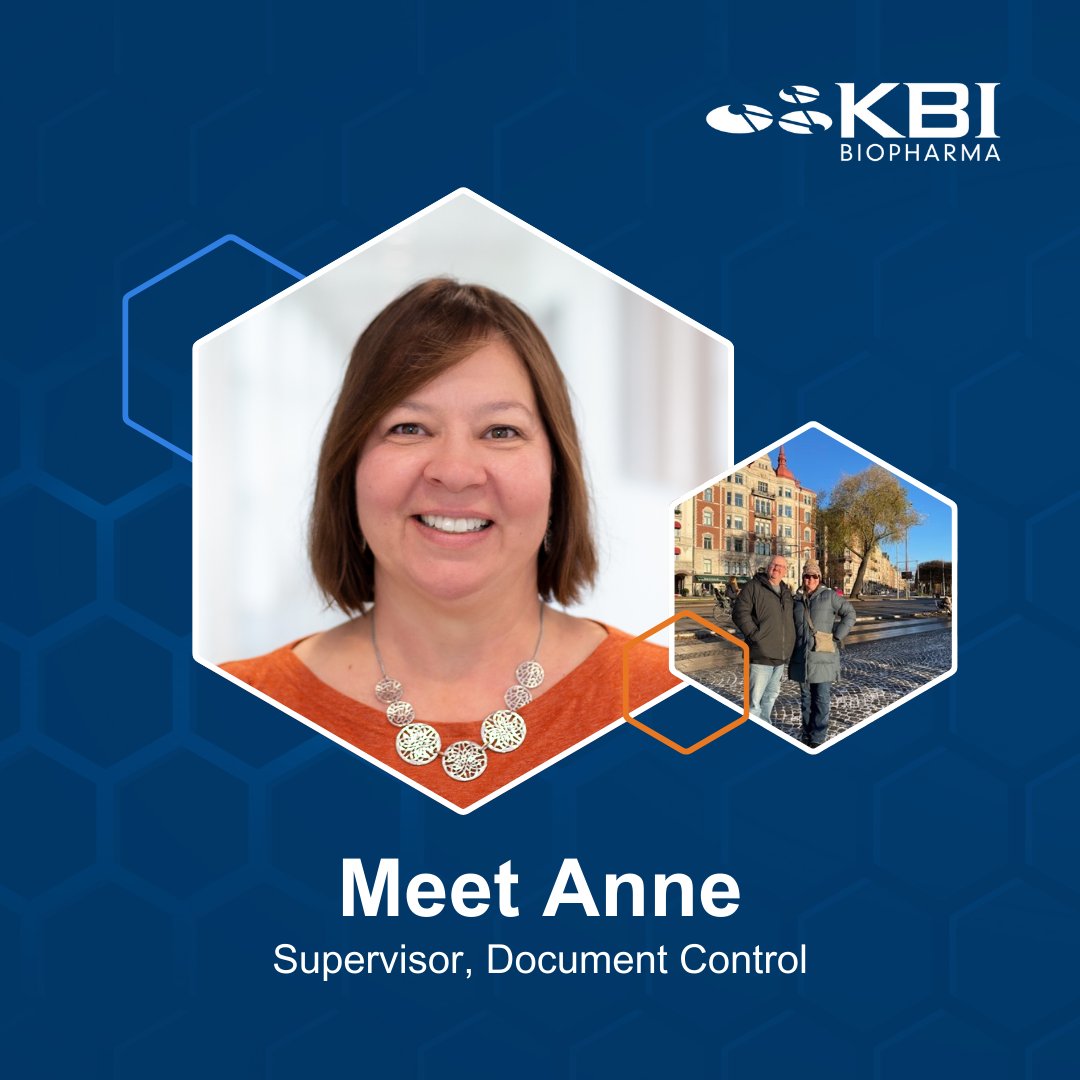 Anne Owings is a Supervisor of Document Control at our Patriot Park site in North Carolina. She joined KBI Biopharma as one of the founding team members at our Patriot Park facility and has nearly three decades of pharmaceutical industry experience. #KBIBiopharma