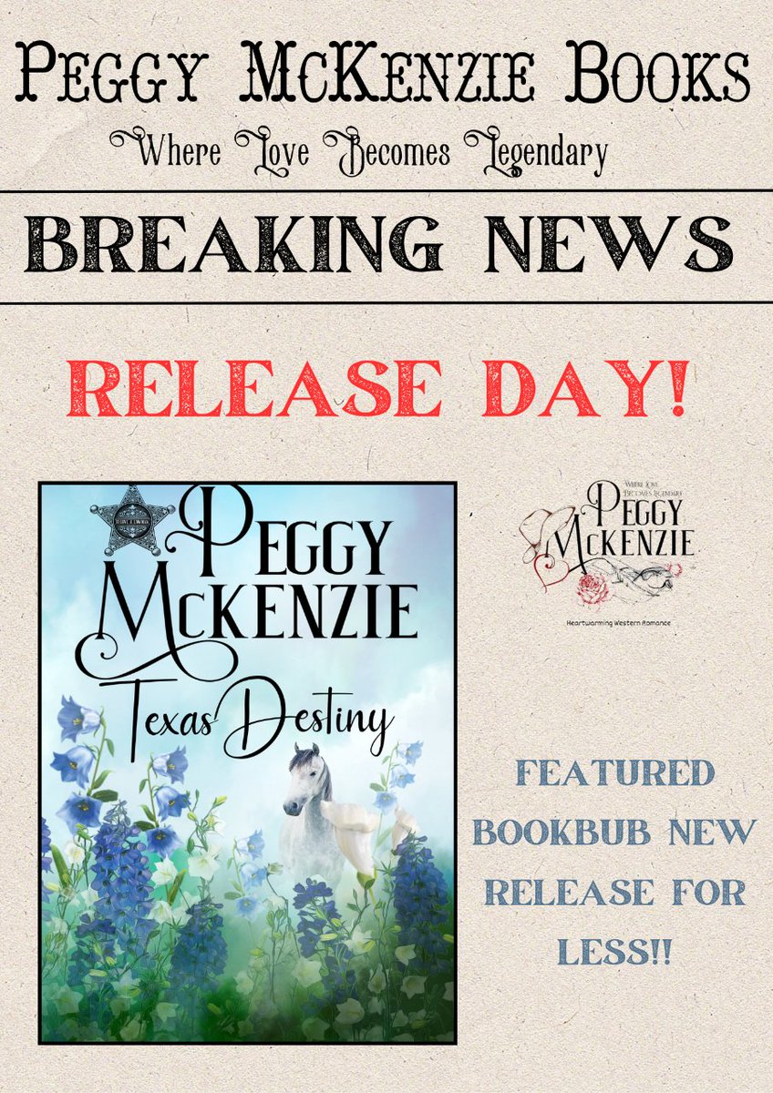 Frankie's story is finally here!  

It's 300 pages of gunfights and kidnappings and villains (great villains) and all your favorite characters from the first two books! TEXAS HONOR and TEXAS PROMISE.  Oh, and lots and lots of LOVE!

books2read.com/u/3JLGAg
amazon.com/Texas-Destiny-…