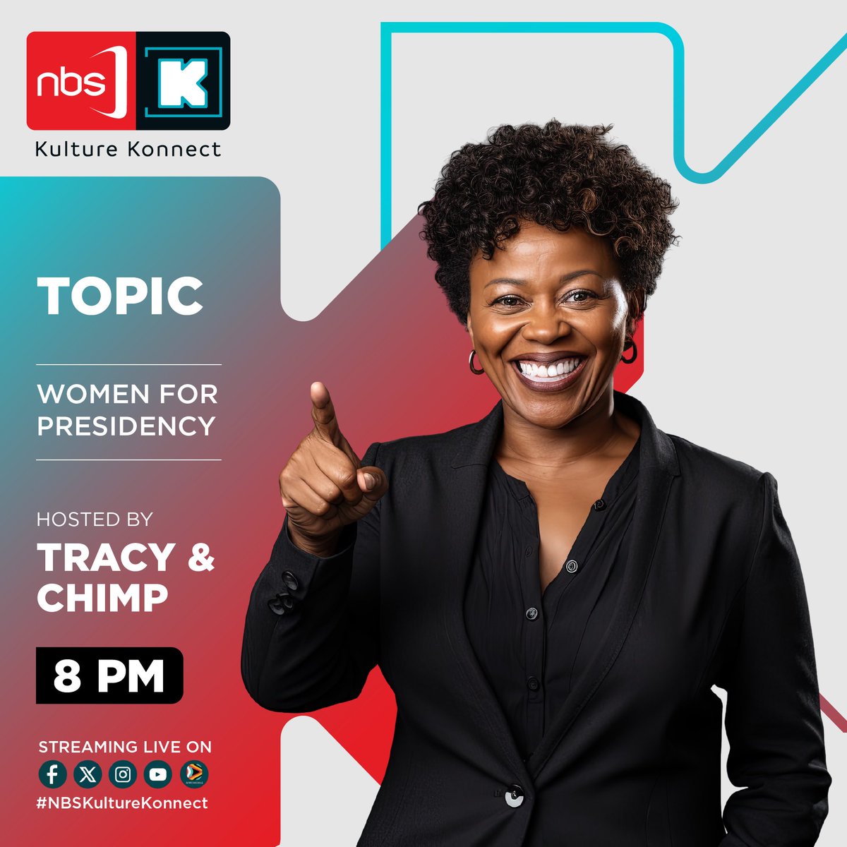 Join us tonight on #NBSKultureKonnect for a highlight on women running for the presidency. Don't miss out at 8 pm on all our platforms! #NextKulture