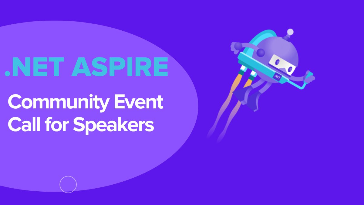 dotnetfdn's tweet photo. 📣Calling all .NET Aspire experts! Share your knowledge as a speaker at our event. 
☑️Apply now https://t.co/QaHakH4BuM
➡️.NET Aspire Day, June 21, hosted by Jeff Fritz and Friends on Microsoft channels
#dotnet #dotnetaspire #nativecloud #cloud https://t.co/sRCUkGUnuL
