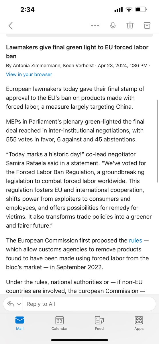 🥳 @industriAll_EU welcomes this result! 🥳 Today EU law makers gave their final stamp of approval to the EU’s ban on products made with forced labor! news.industriall-europe.eu/Article/1067