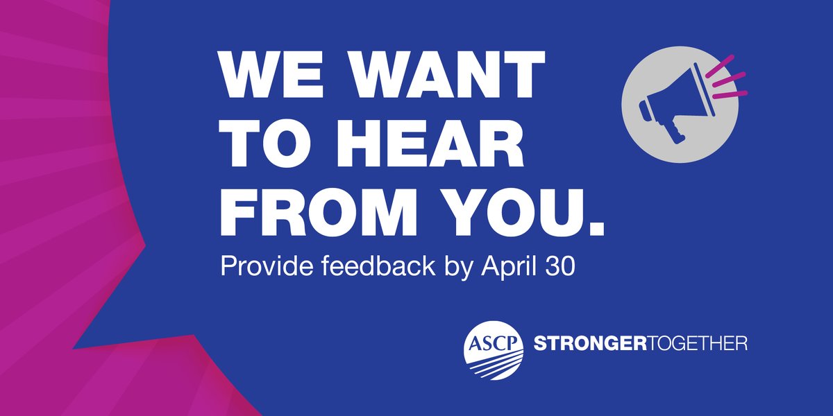 The 2024 ASCP Vacancy Survey closes soon! Have you taken the survey yet and shared your insight? We want to hear from you! Follow the link to take the survey today! bit.ly/3J3fzDa