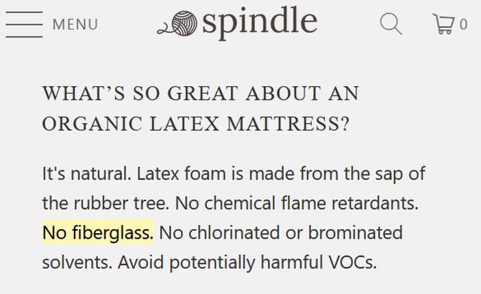 FiberglassFree's tweet photo. Does Spindle use Fiberglass? No, it uses just wool as a natural flame barrier! 

#FiberglassFree #FiberglassFreeMattress #FiberglassMattress #FiberglassContamination #Fiberglass https://t.co/ceyDUDmhfq