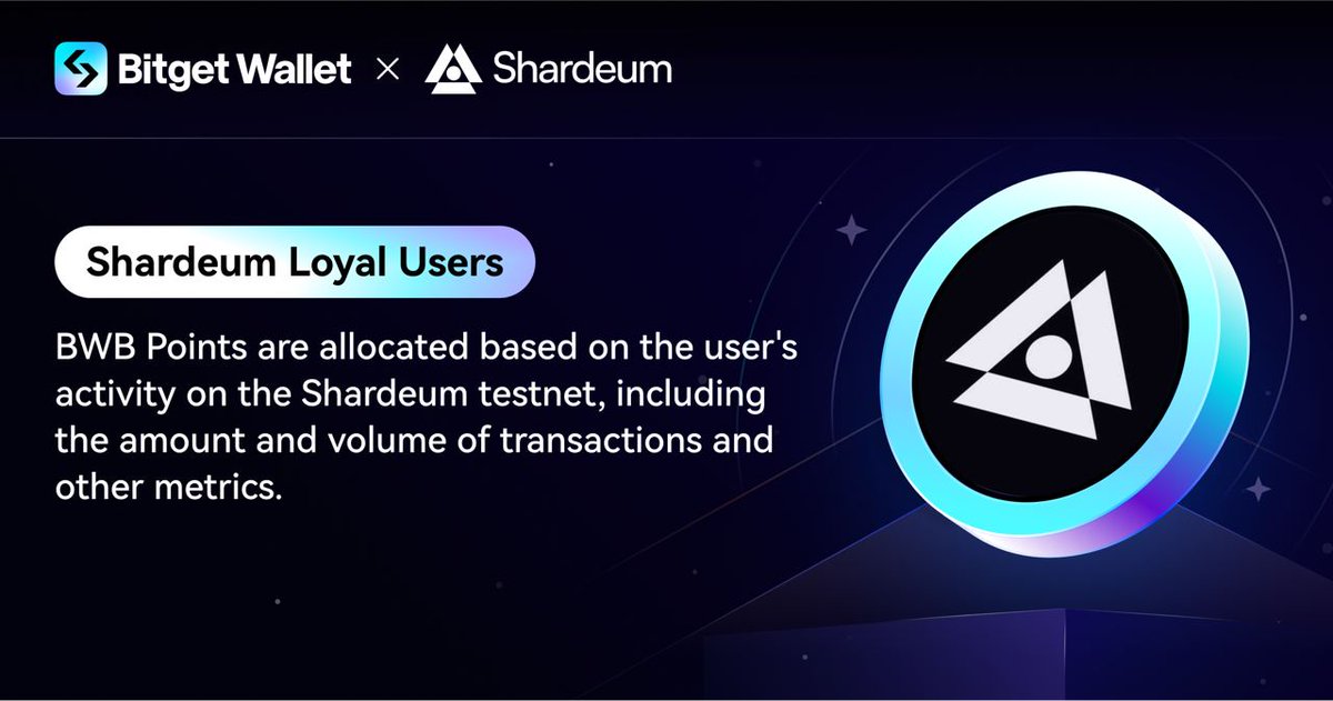 💥 Loyalty Rewards for Loyal Shardians 💥 Shardeum has partnered with @BitgetWallet to airdrop #BWB points 🪂 to the most loyal Shardeum wallet addresses in testnet activity & community activity. Ends 28th April, 10 AM UTC. Are you one of them? ➡️ web3.bitget.com/bwb-airdrop?ut…