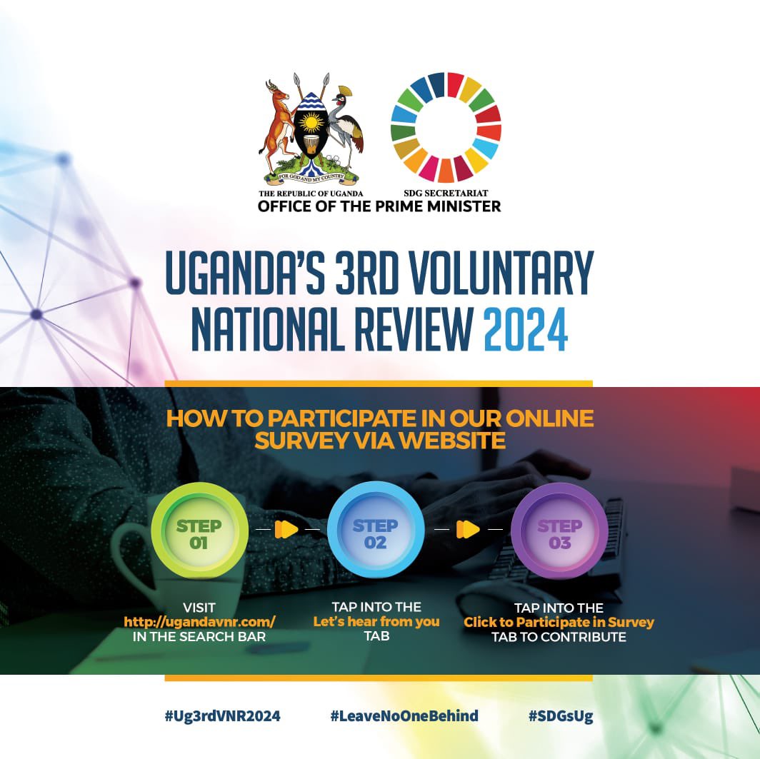 Uganda’s third Voluntary National Review (VNR) will serve as a crucial mechanism to raise awareness of the 2030 Agenda and the Sustainable Development Goals at the national level, especially among the general population. 

Participate in the survey via this link