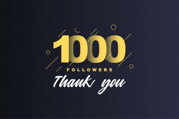 Un grand merci à mes 1000 followers sur le réseau @X #Twitter! Votre soutien et votre engagement sont vraiment appréciés! 🙏 #followers #1kfollowers