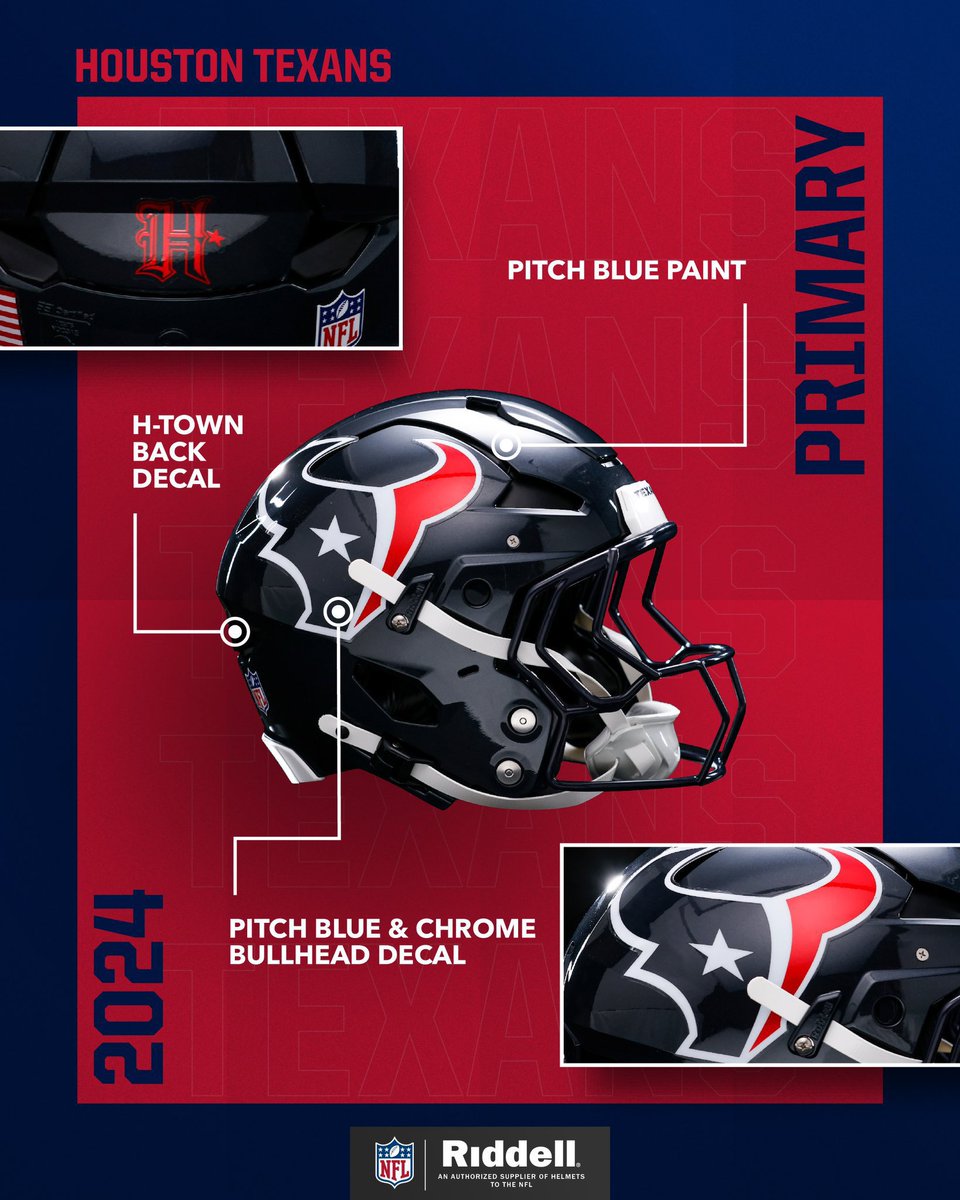 Details on the new #Texans helmets! 🤘