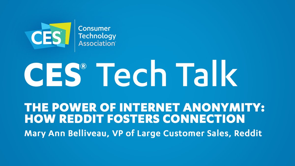 CES's tweet photo. How does anonymity grow human connections on the internet? Listen to this week's #CESTechTalk with @JamesKotecki and @Reddit VP of Large Customers Sales, @mabelliveau, and learn how an entire community is creating bonds and engagement on Reddit 🌐: https://t.co/VPRrlUFznL https://t.co/m7Jm3qtsgU