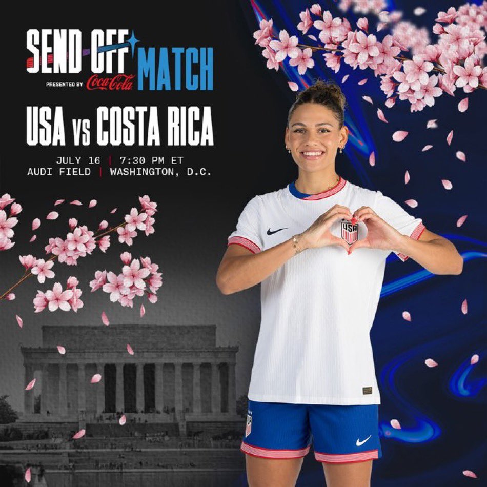 IT’S OFFICIAL! USWNT SEND OFF IN DC🤩🌸 Ahead of the Paris Olympics this summer, the @USWNT will head to Audi Field to take on Costa Rica 🇨🇷🇺🇸 One last Half Smoke and Baked and Wired cupcake before heading out to France🇺🇸💪🥖 📸: @USWNT