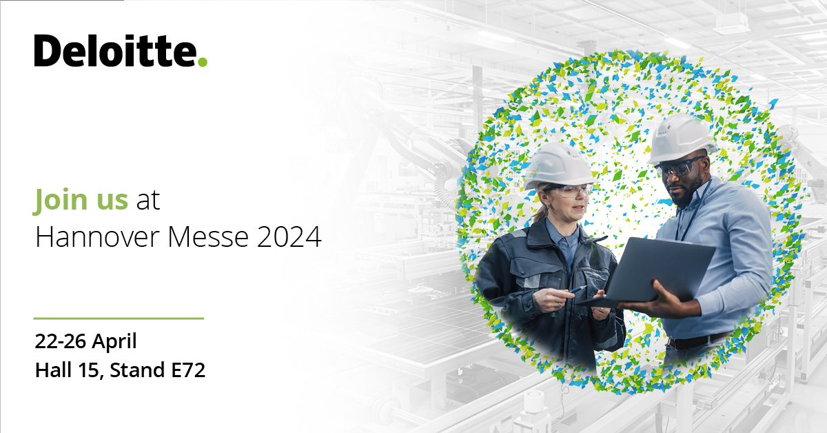 Find out how Deloitte is collaborating with AWS and other innovators and solution providers to help drive breakthroughs in #sustainable tech and #smartoperations. All at #HannoverMesse. Learn more:
 deloi.tt/443xBP8::

#HM24