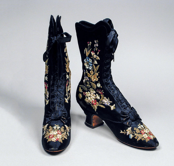 Boots by F. Pinet, 1877-78. Los Angeles County Museum of Art.