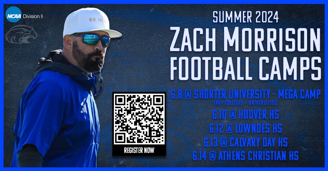 CAMP SEASON IS HERE

Five locations around the Southeast! 
Rome (Mega-Camp), Birmingham, Valdosta, Savannah, and Athens

Time to WORK! 

Continuing the build, “Brick by Brick”
<a href="/Shorter_FB/">Shorter Hawks Football</a> <a href="/shorter/">shorter</a>