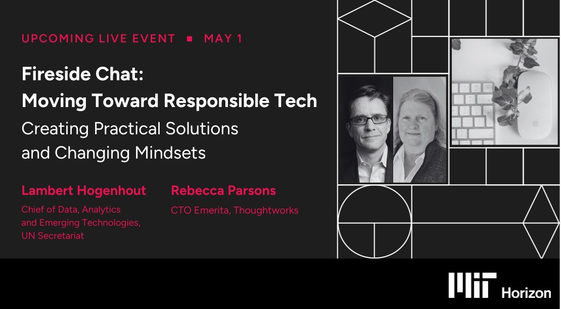 How can organizations assess new technology projects? United Nations staff use the Responsible Tech Playbook to create practical solutions and change mindsets. Hear from @UN's Lambert Hogenhout and @thoughtworks' Rebecca Parsons on May 1 at 12:00pm EDT: bit.ly/3Q8qbnW