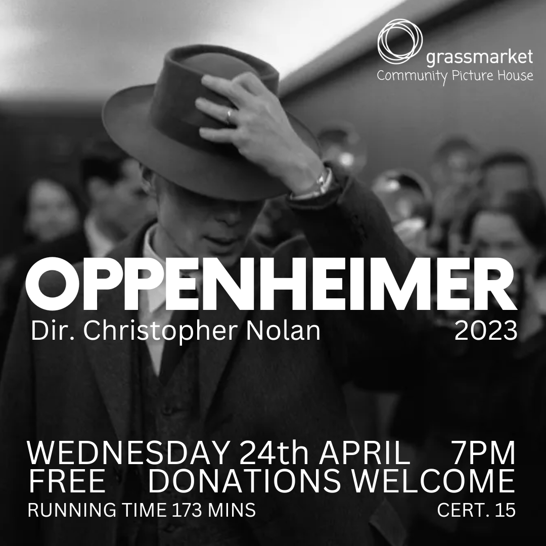 Christopher Nolan's epic study of the man behind the Atomic Bomb, J. Robert Oppenheimer, that absolutely has to be seen on the big screen is on here tomorrow night! Tickets: ow.ly/7bxR50Rmiea Notes: (15) bad language, extreme stress and anxiety and strong sexual content.