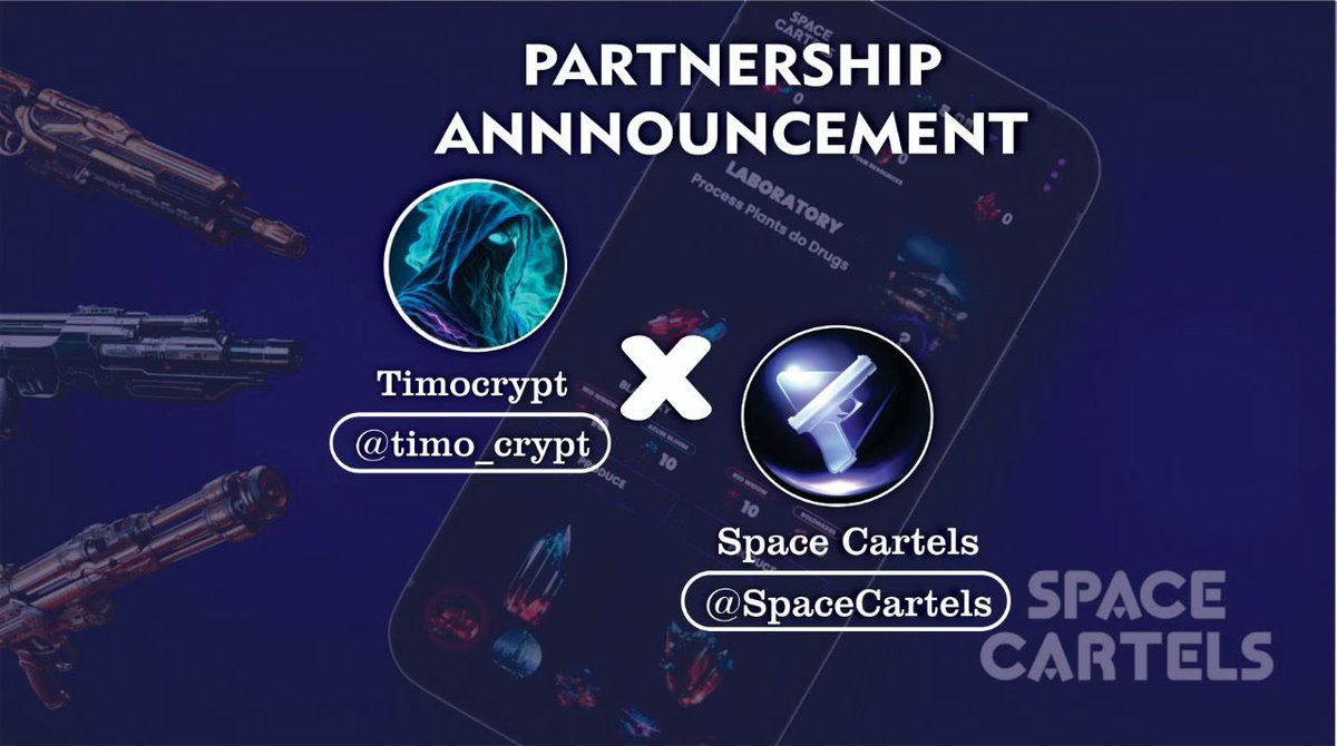 @SpaceCartels is a game that gives you opportunities to invest and grow the resources you start with over 21 turns each lasting 8 hours through playing games . I’m excited to announce a new partnership between @SpaceCartels and I as an Ambassador 🔥 Stay tuned for more updates
