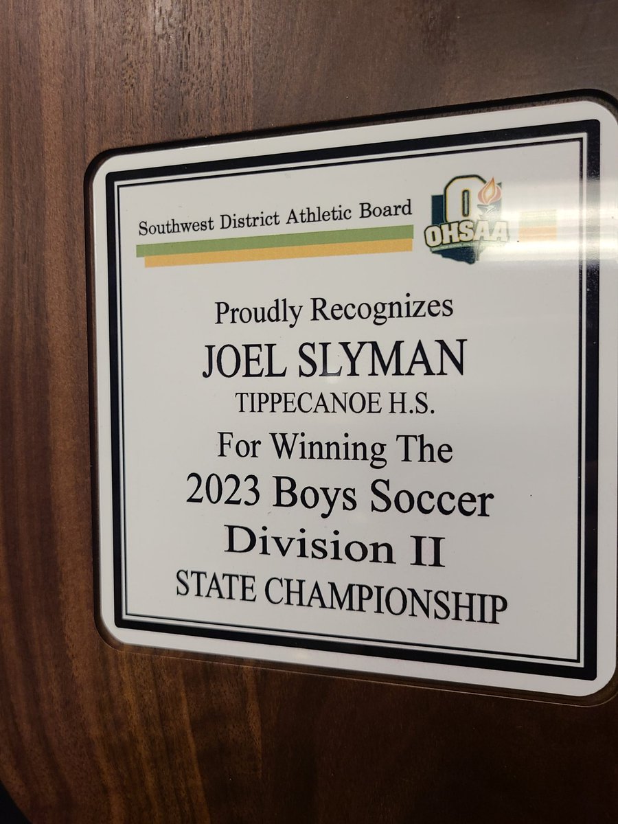 Love seeing our @TippBoysSoccer coach, Joel Slyman, and the Tippecanoe Boys Soccer team recognized this morning at the 2024 <a href="/SWDistrict/">SWDAB</a> Administrator's Breakfast for their 2023 Div. II State Championship. Congrats to all honorees!!
#TippPride