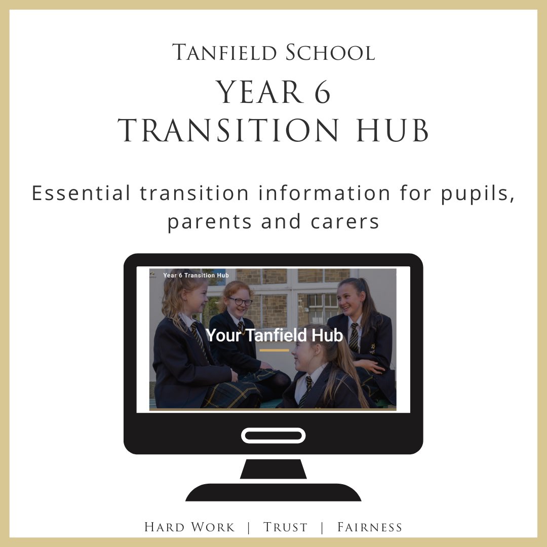 Our Transition Hub is now live. We are looking forward to welcoming Year 6 pupils to Team Tanfield. A letter has been sent to all Year 6 parents/carers, containing access information. If you need help getting access, please email: transition@tanfieldschool.co.uk
#classof2029