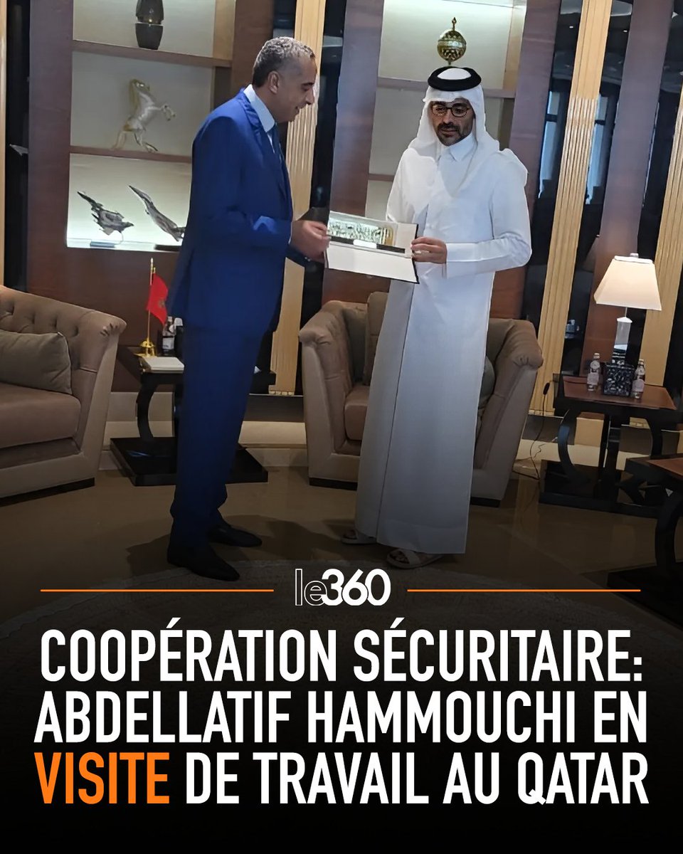 🇲🇦🇶🇦 Abdellatif Hammouchi a effectué une visite de travail au Qatar dans le cadre d’une tournée régionale dans différents pays du Moyen-Orient. 

À la tête d’une importante délégation, le directeur général du pôle DGSN-DGST a rencontré plusieurs hauts responsables sécuritaires