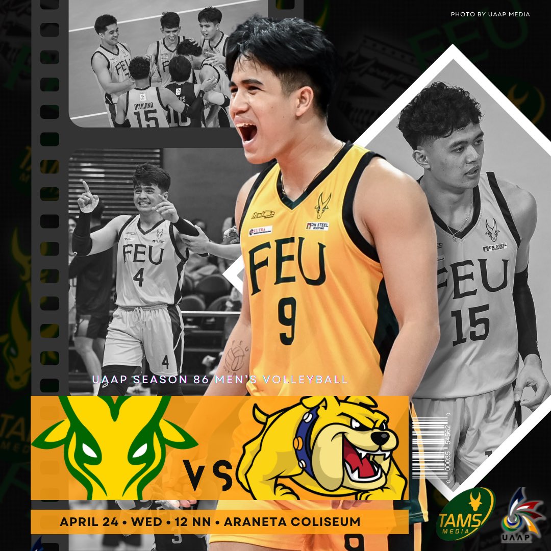 TamsMedia_'s tweet photo. One last game before the final four. 🔰🏐

🎟️🔗: https://t.co/SE2RE9gc4U

See you at The Big Dome, Tams. 

#GoFEU
#UAAPSeason86 https://t.co/f7Fyh7eRhS