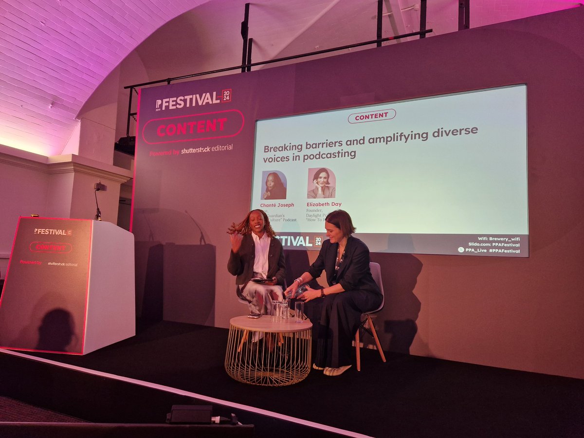 .@ChantayyJayy on barriers in podcasting: 'Black Brits are not a monolith, yet the podcasts where we thrive are limited. There's a lot missing... I know I'm a Black woman but I'm not always an expert on racism. I have a lot of interests' #PPAFestival