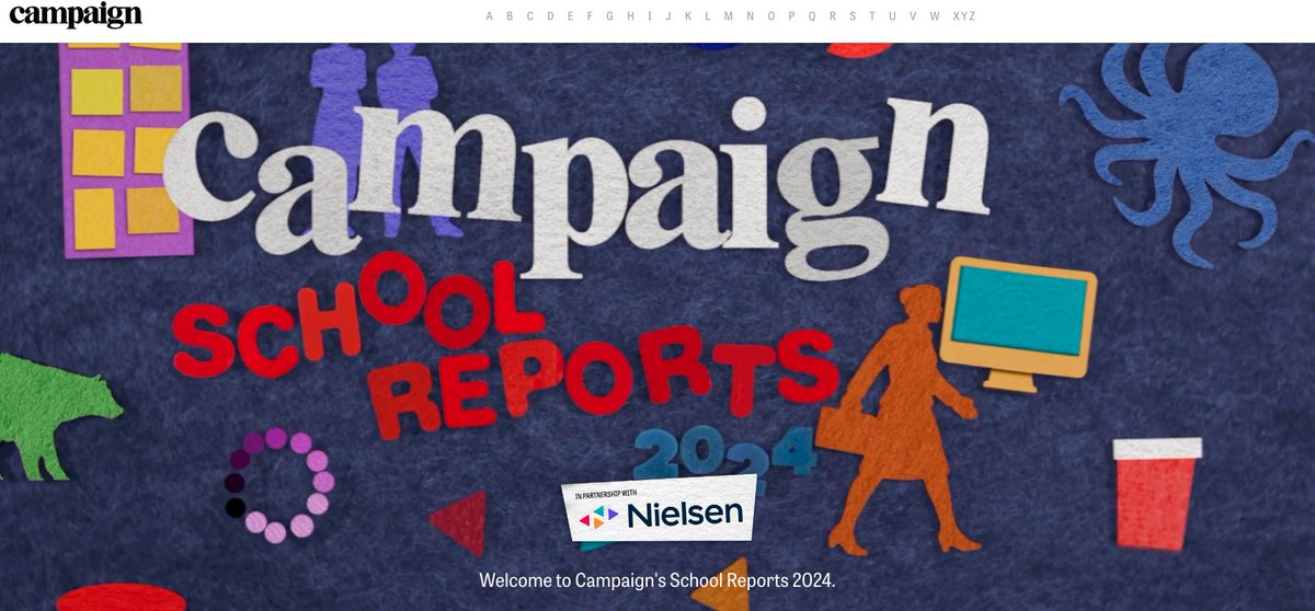 So exciting to be part of the @Campaignmag School Reports for the first time this year. If you haven't already, check out the scores here - campaignlive.co.uk/article/campai…