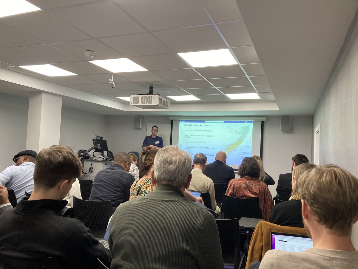Dr Sara Rich Dorman (@afr_pol) on Twitter photo Standing room only for <a href="/PeteChonka/">Pete Chonka</a> at the <a href="/africanstudies/">CAS Edinburgh</a> and <a href="/ceseredinburgh/">CeSeR</a> conference “Somali mobile innovation” as part of a panel on Everyday Security. Standing room only for <a href="/PeteChonka/">Pete Chonka</a> at the <a href="/africanstudies/">CAS Edinburgh</a> and <a href="/ceseredinburgh/">CeSeR</a> conference “Somali mobile innovation” as part of a panel on Everyday Security.