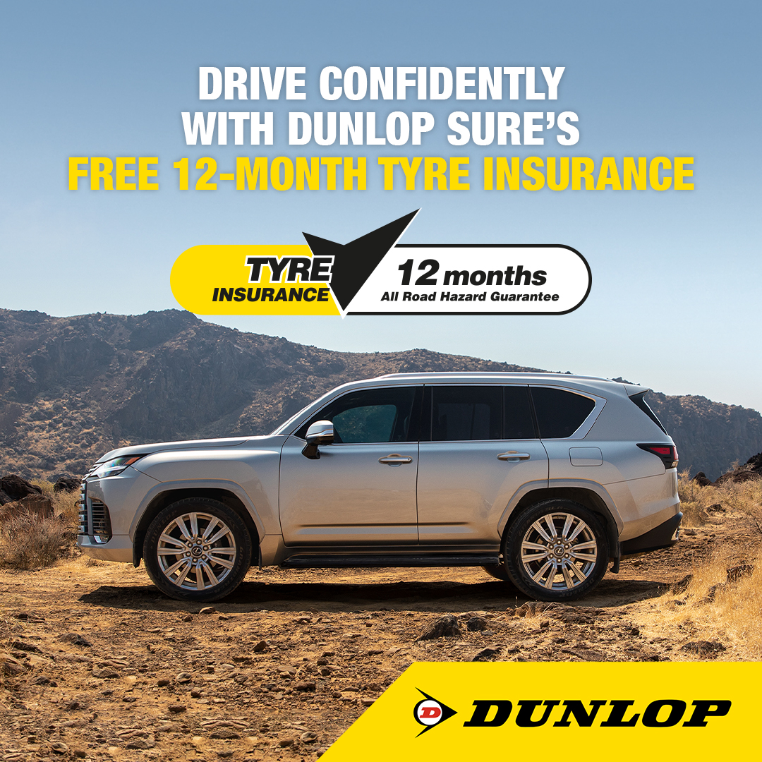 DunlopZone_BW's tweet photo. Travel with the assurance that Dunlop Sure's FREE 12-month tyre insurance has you covered! Only available at Dunlop branded stores. Ts &amp; Cs apply https://t.co/oVsdaGvn1f