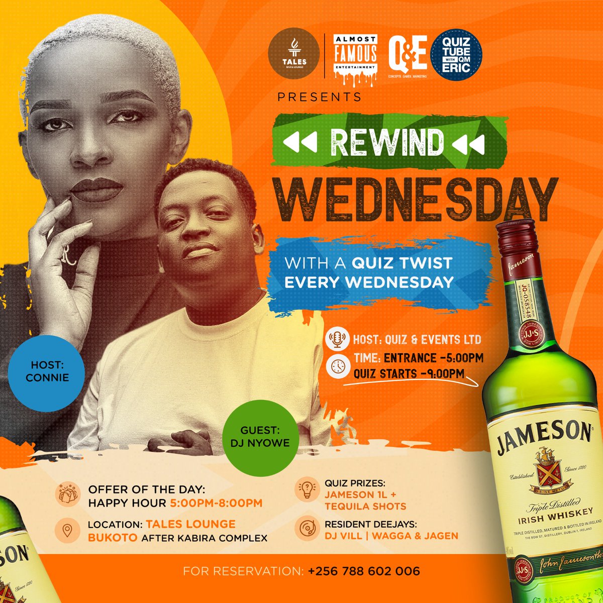 Tomorrow we go again with @DjNyowe alongside @AlmostFamousUG happening @Taleslounge_kla with a quiz starting at 9pm. Happy hour is ok from 5-8pm #Rewindwednesday