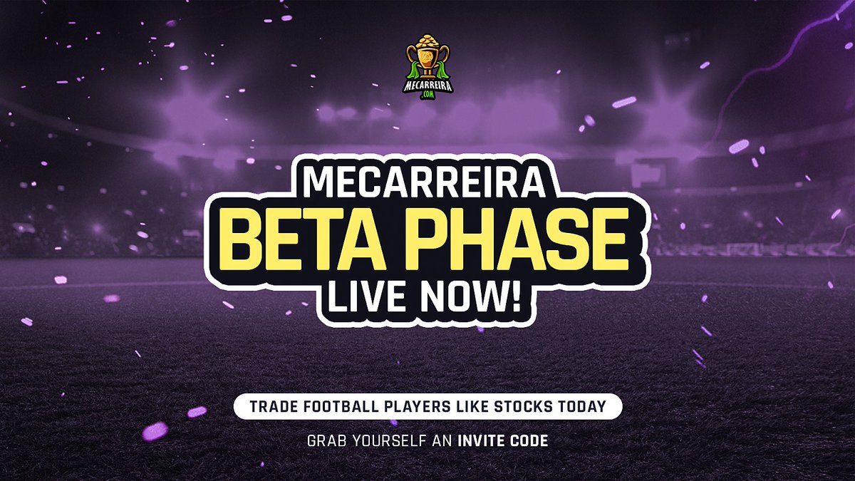 MECARREIRA BETA LIVE

meCarreira Beta Phase is officially live!

From today, you can access our platform and start trading with an invite code.

Get an invite code and get your friends in with your referrals! 📩✨

LET'S BALL ⚽️