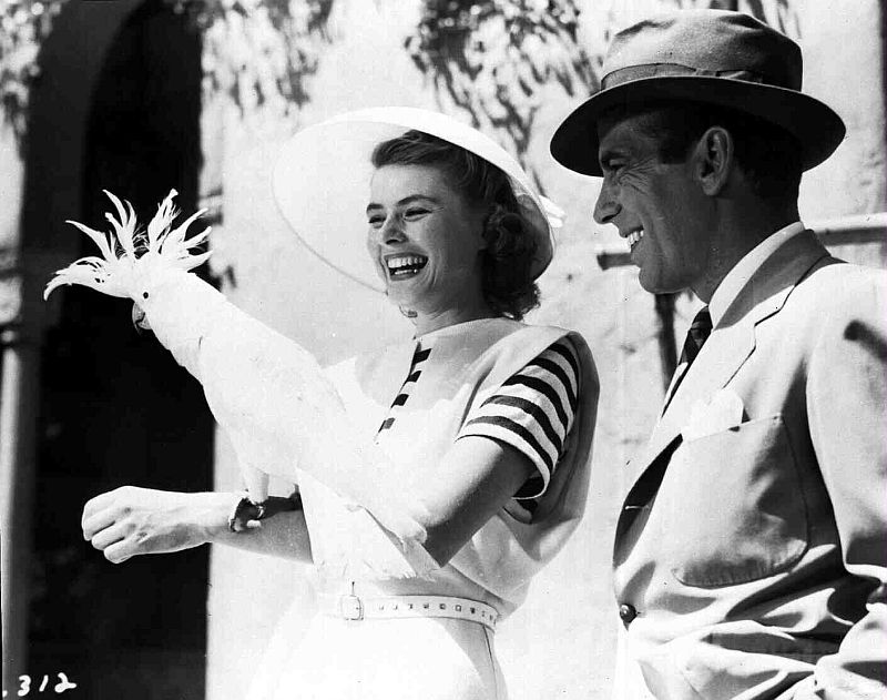 Ingrid Bergman and Humphrey Bogart behind the scenes of Casablanca, 1942