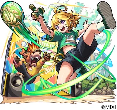 モンスターストライクにて【テセウスα】【モン学のけん玉パフォーマー テセウスα】デザイン・イラストの制作を担当させていただきました。 