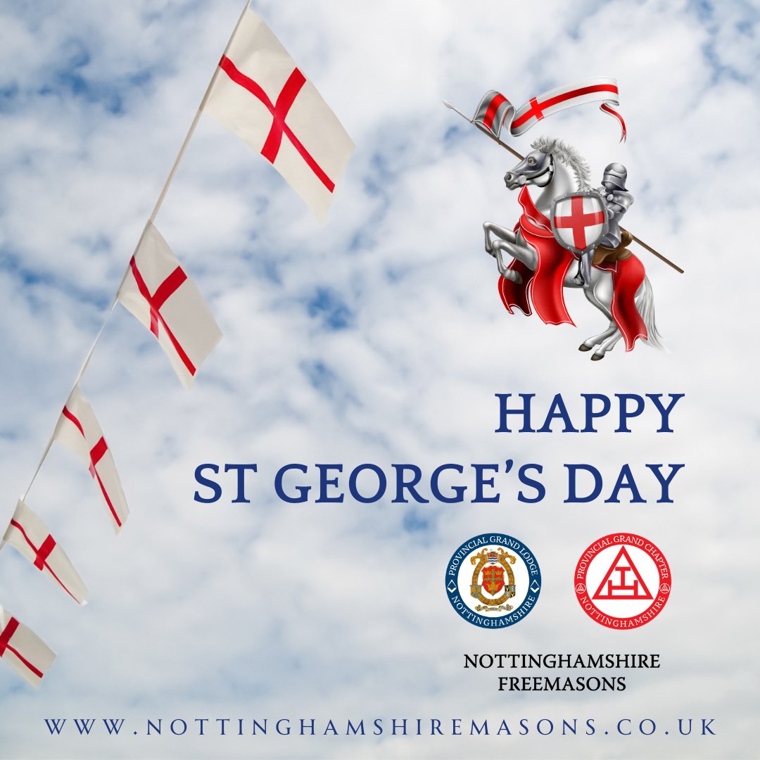 Happy St George's Day! Today we celebrate the bravery and spirit of St George, the patron saint of England. Whether you're enjoying a traditional English tea, attending a local parade, or simply spending time with loved ones, make this St George's Day one to remember! #Freemasons