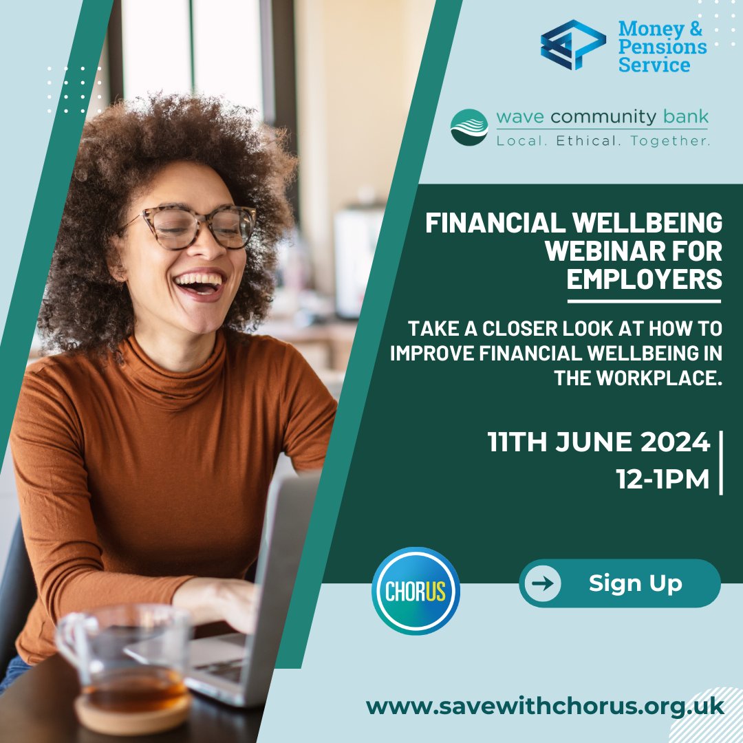 Wave Community Bank have teamed up with the Money and Pensions Service (MaPS) to help improve the financial wellbeing at work. As part of this new initiative Wave and MaPS will be hosting a joint Webinar on 11th June (between 12noon and 1pm). Sign up at zurl.co/03rI