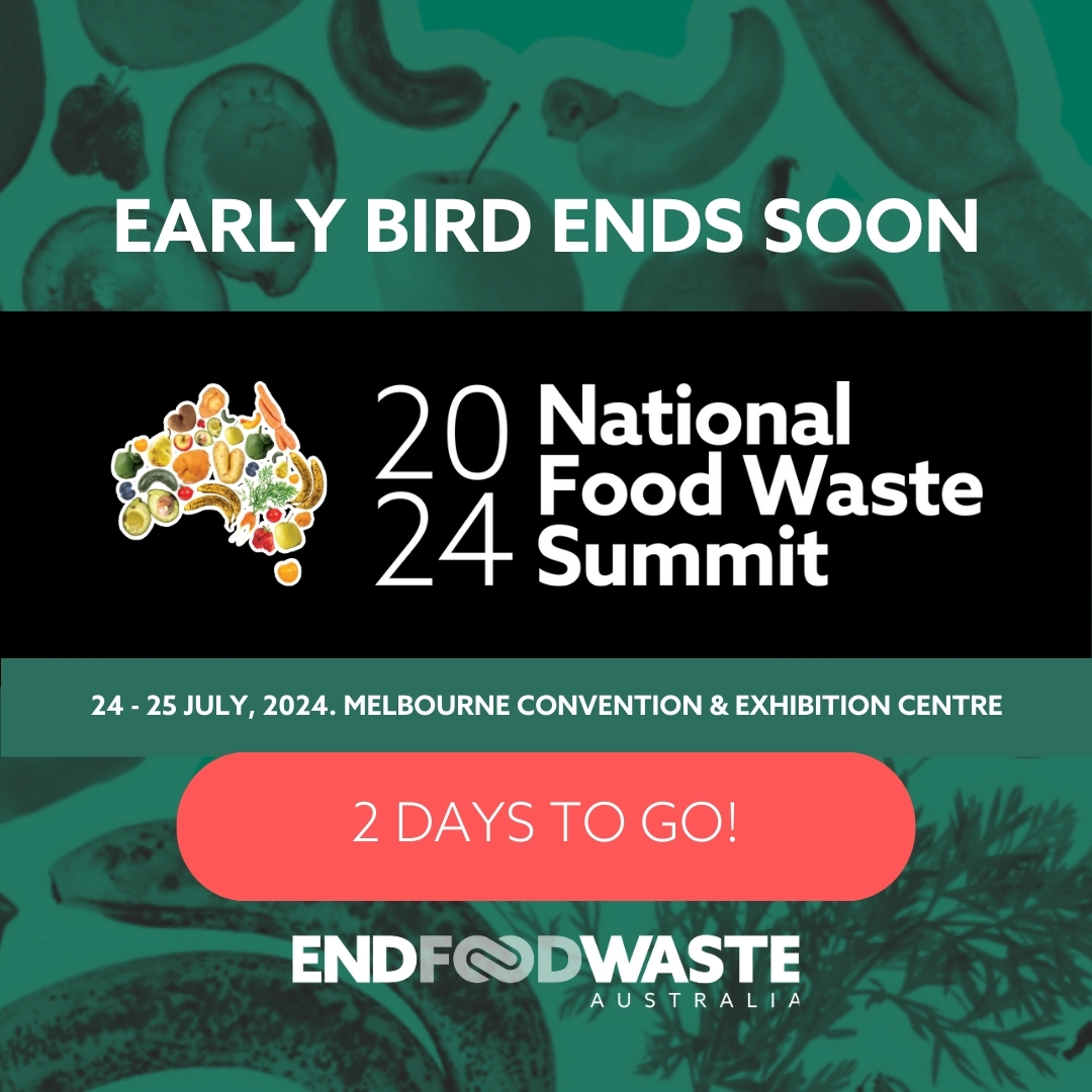 📢 Time is running out! ⏰ Don't miss out on saving $200 with our early bird tickets for the 2024 National Food Waste Summit. You only have 2 days left to grab this deal. Book your tickets now: bit.ly/3tfzu9N