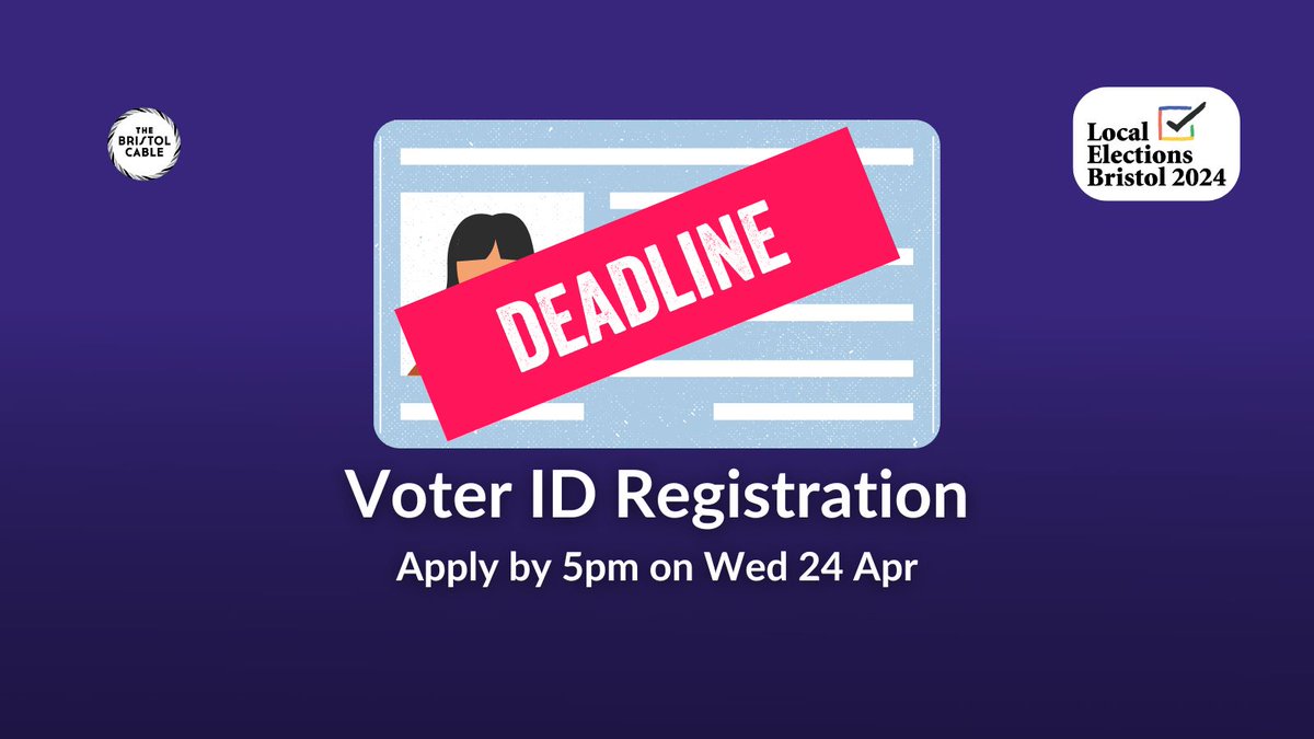 For the first time in Bristol, photo ID is now needed at polling stations. Accepted forms of ID include a passport, driving licence, or older person’s bus pass. If you don’t have any form of ID you can still apply here: bit.ly/3CVMNBy