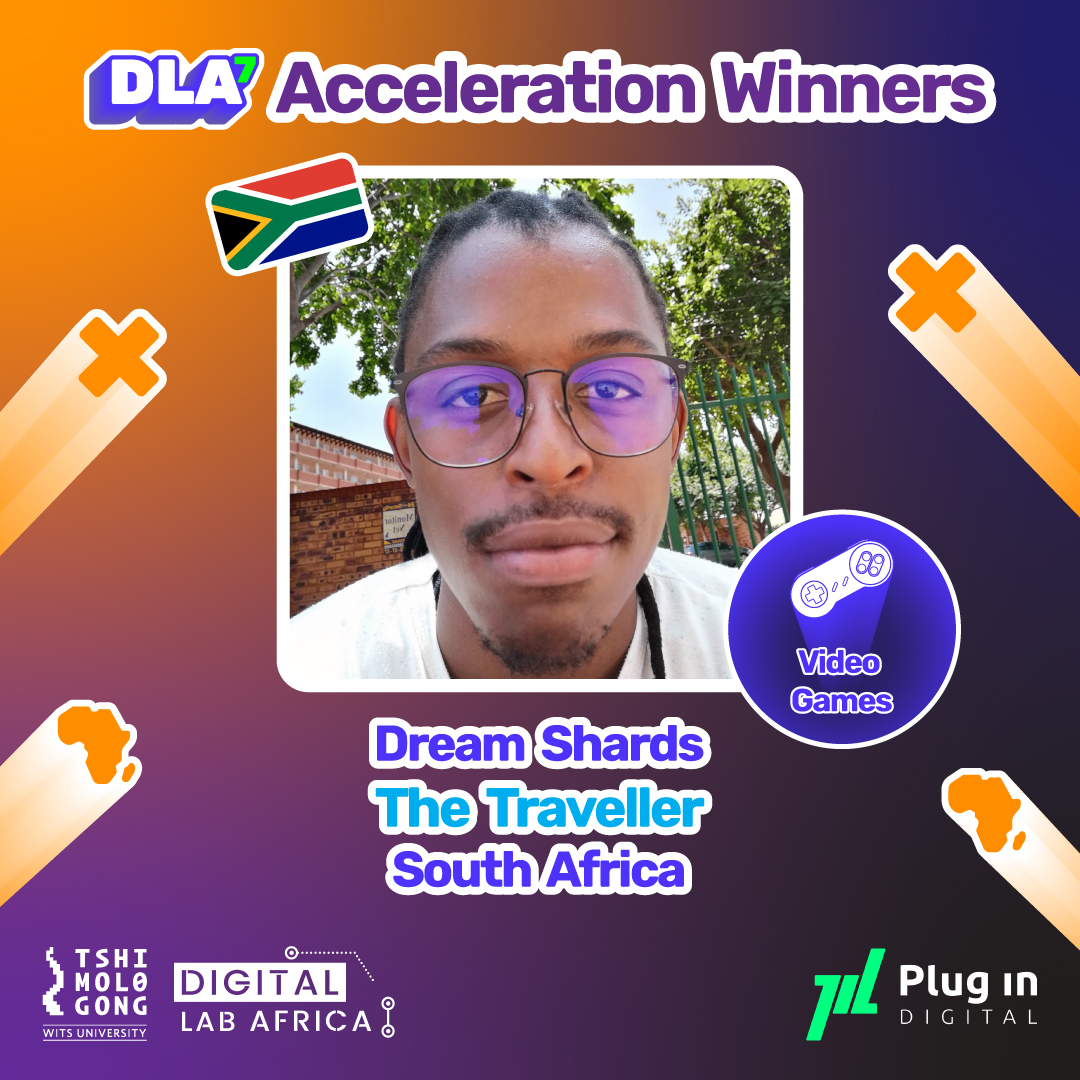 DigiLabAfrica's tweet photo. We're excited to reveal the DLA Acceleration winners in Gaming. A big thank you to our jury for their crucial input.
Congratulations to Dream Shards @satrduni and the team. 
#untilunlocked #fakugesi2024 #Gaming https://t.co/QjrivzHVe8