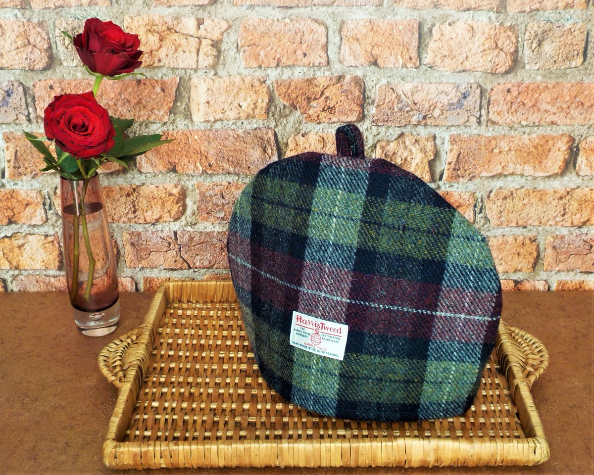 Back on <a href="/Etsy/">Etsy</a> - Harris Tweed tea cosy rosesworkshop.etsy.com/listing/257137… #handmade #harristweed #britishwool