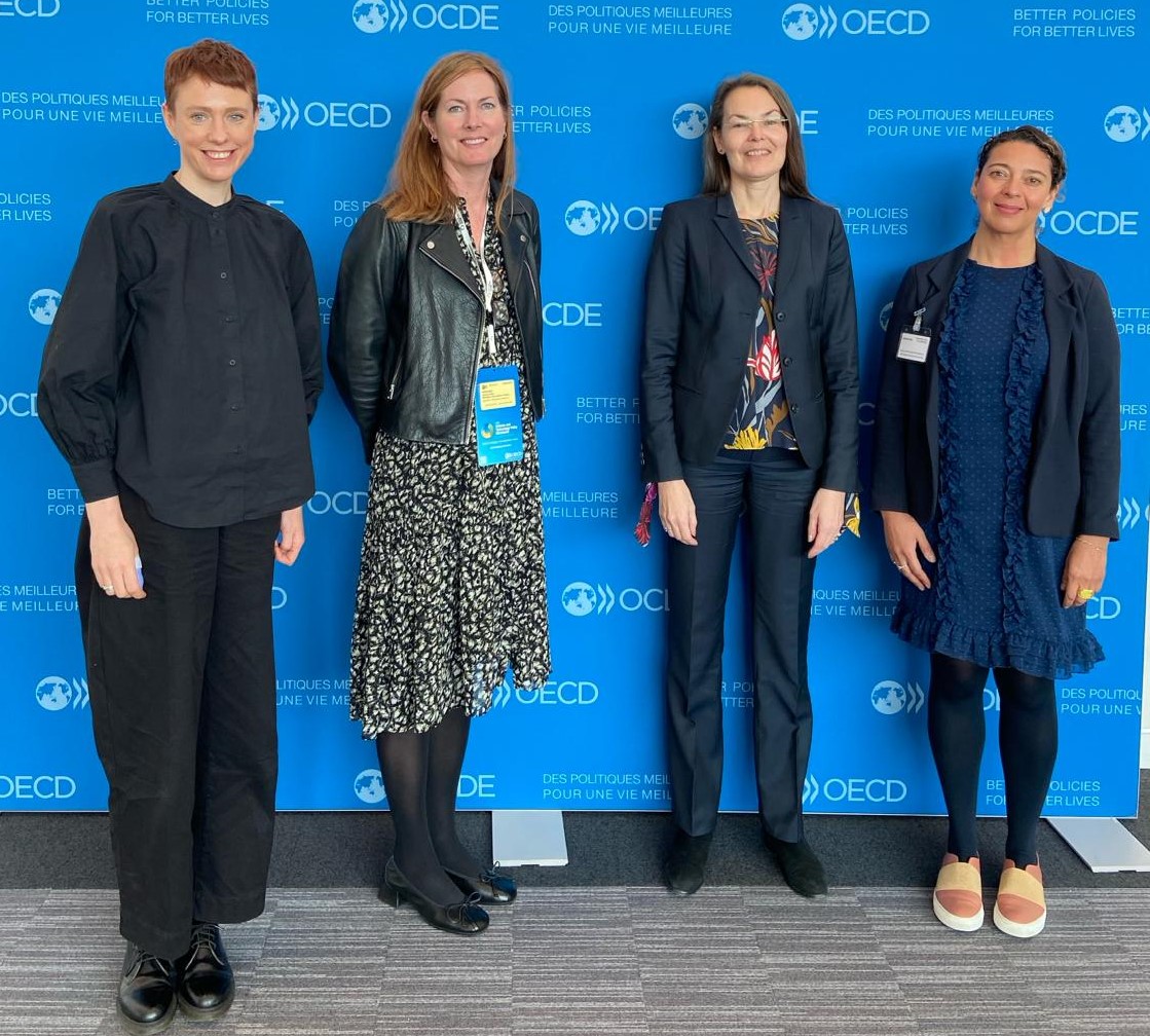 TUACOECD's tweet photo. ⚠️New technology at workplace 

‼️ Calls for:
✔️Info to &amp; consultation with workers  
✔️Collective bargaining 
✔️Humans in control 
✔️Respect for health &amp; safety, privacy

Trade union delegation at @OECD Science &amp; Technology Policy High Level Dialogue
#SciTechSustainableFuture https://t.co/A1aWiVHtru
