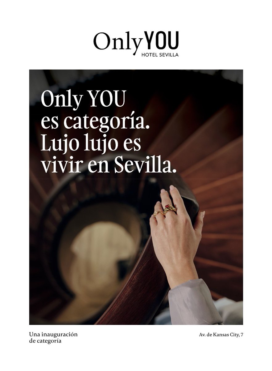 ReasonWhy's tweet photo. 🪭 El rebujito, el coraje y el azahar, entre los insights de la campaña para la apertura del Only YOU Hotel Sevilla. 
Junto a la agencia INNN se han ideado unas gráficas con copys que pivotan en torno a la "sevillanía".
|| Más info 👉🏽 https://t.co/IFfBMgOhUI