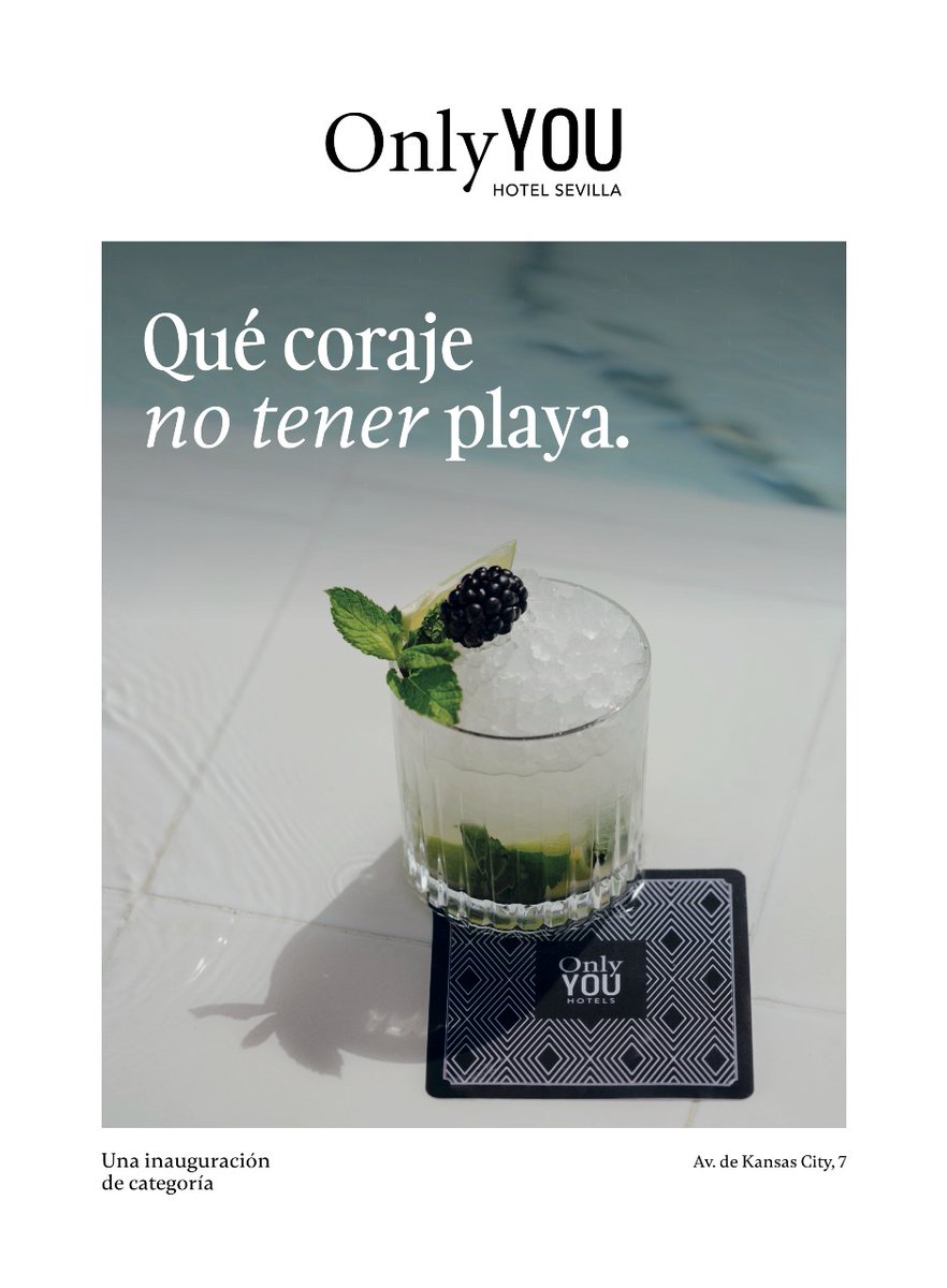 ReasonWhy's tweet photo. 🪭 El rebujito, el coraje y el azahar, entre los insights de la campaña para la apertura del Only YOU Hotel Sevilla. 
Junto a la agencia INNN se han ideado unas gráficas con copys que pivotan en torno a la "sevillanía".
|| Más info 👉🏽 https://t.co/IFfBMgOhUI