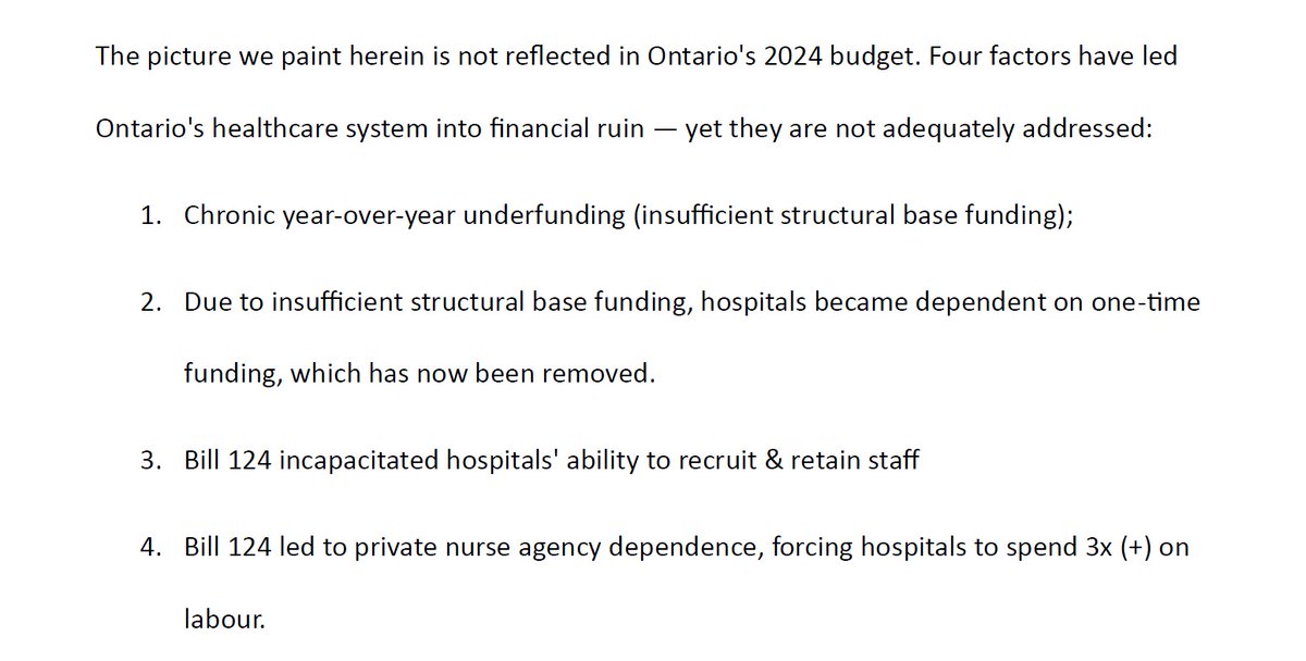 EXCELLENT @mindenpaper presentation to the Standing Committee on Bill 180. Here's a snapshot of the hospital disaster that Doug Ford has created in Ontario. Read it and weep.