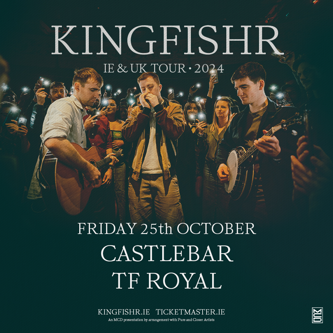 🚨 KINGFISHR 🚨 📅 Live at the TF Royal on Friday October 25th! 🤩 Kingfishr will come to the TF Royal as part of their Ireland and UK Tour in 2024. 🎟 Tickets NOW ON SALE: bit.ly/3FhanJI our Box Office on 094-9023111 and Ticketmaster.ie